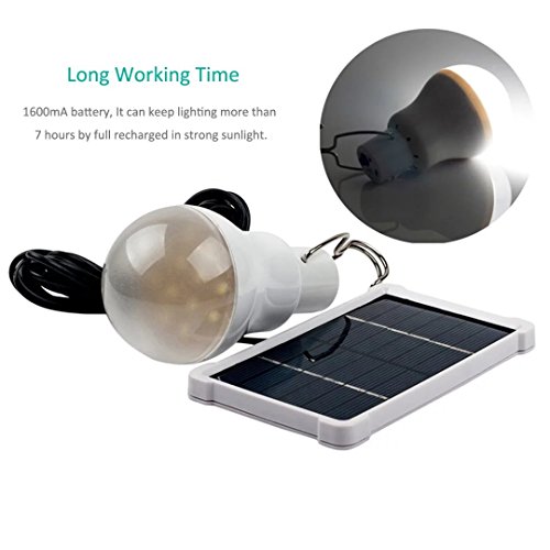 Prodeli Solarleuchten LED Lampe Upgrades tragbare 150LM 1600mA Batterie Solarleuchte für den Außenbereich Wandern Lesen Zelt Angeln Beleuchtung - 4
