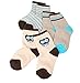 Pack of 3 Baby Boys Girls Unisex Stripes Winter Thick Socks Age 1 to 3 (Turquoise Owl)