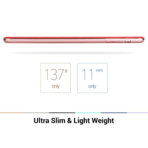 iPad Mini Hülle, ESR® Yippee Series Auto Aufwachen / Schlaf Funktion PU Ledertasche mit Durchschaubar Rückseite Abdeckung Schutzhülle für iPad mini 3/2/1 (Leidenschaftliches Rot) - 7