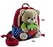 Tinksky® Safety Backpack with Harnesses Strap Great for Baby Walker Reins 3D Animal Doll Toy (Strawberries Bear)