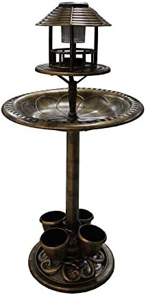 TJ Hughes Bird Bath Solar Planter