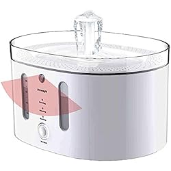 Jnwayb Fontaine à Eau pour Chat et Chien Automatique 2,5L avec Filtre et Fonctionnement Détection Silencieux Fontaine à Fleur Intelligente Électrique pour Animaux de Compagnie Fontaine à eau pour Chat