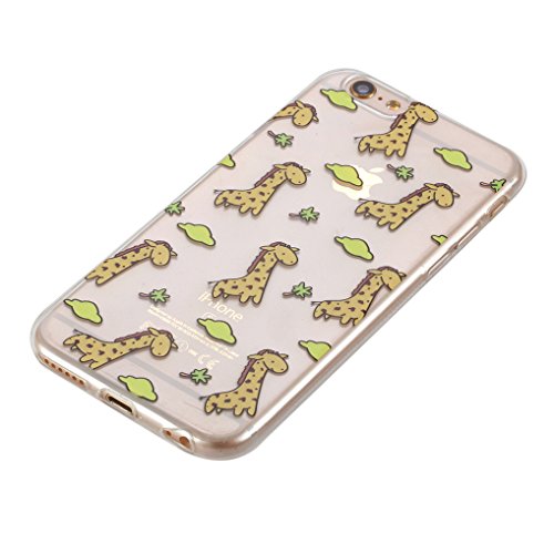 Yidaxing Funda iPhone 6 PLUS 6S PLUS  Carcasa de Silicona Transparente Funda TPU Gel Carcasa Ultra Delgado Suave Funda Protectora Ligera Carcasa Blanda Flexible Caja Anti Rasgu  os Anti Choque con dise  o   nico -Jirafa