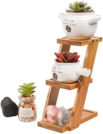 Flower Stands Bamboo Desktop Balcony Living Room Multilayer Small Refinement  Material Environmental Protection
