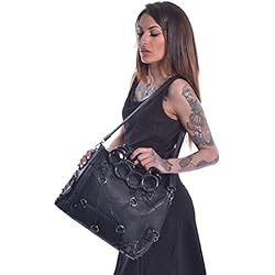 Pentacult Sac à Main Vixxsin Punk Gothic Wicca en Cuir Vegan