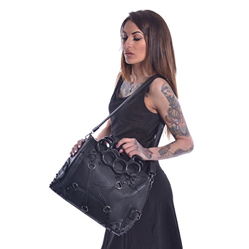 Pentacult Sac à Main Vixxsin Punk Gothic Wicca en Cuir Vegan