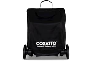Cosatto Stroller Bag - for Use with Woosh 4, Yo & Woosh Trail - Pram Organiser Bag - Travel Bag - Pram Accessories - Water Resistant - Black