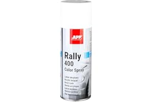 AUTO-PLAST PRODUKT APP Rally 400 Color Spray - Bomboletta spray bianco opaco | Vernice spray bianco opaco | Bomboletta per tutte le superfici, ad alta copertura | 400 ml