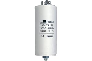 MOMO FING Condensateur de moteur 45 µF 450 V avec barrettes de connexion AMP