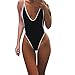 Produktbild Loveso Damen Deep V Einteiler Bademode Schale Einteiler Slim Badeanzug Schwimmanzug Sexy Swimsuit