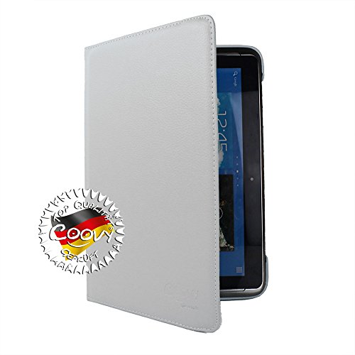 COOVY® 360° ROTATION COVER FÜR SAMSUNG GALAXY NOTE 10.1 GT-N8000 GT-N8010 GT-N8020 SMART HÜLLE TASCHE ETUI CASE SCHUTZ STÄNDER Farbe weiss - 7