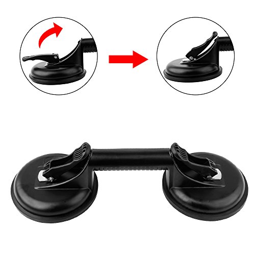 Forever Speed 2x Saugheber Aluminium Suction Lifters Glass Suction Vacuum Lifter 120 mm max.90kg mit 2 Saugnäpfen - 2