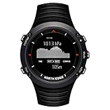 Easy Go Shopping Herrenuhr Professionelle Outdoor-Sport wasserdichtes Klettern Wandern Smart Digitaluhr Unterstützung Low Power Alarm Kompass (Farbe : Schwarz)
