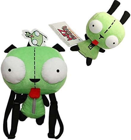 ROSE T Alien Invader Zim Gir Backpack Bag &amp; Stuffed Plush set of 2