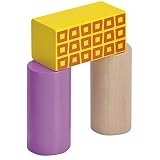 Eichhorn 100002226 -Color Holzbausteine, 50-teilig, bunt, 50 bunt bedruckte Holzbausteine in Trommel zur Aufbewahrung - 6