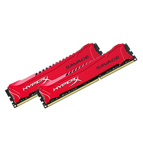 HyperX Savage - Memoria RAM 16 GB (1866 MHz DDR3 Non-ECC CL9 DIMM, Kit 2x8 GB, XMP), Color rojo - HyperX