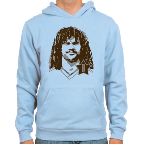 SpielRaum Hoodie Ruud Gullit ::: Farbauswahl: skyblue oder weiß ::: Größen: S-XXL ::: Fußball-Kult
