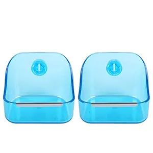 CalPalmy Food and Water Bowl (2-Pack) for Rabbit/Guinea Pig/Chinchilla - Best Bowl to Prevent Knocking Over, Non-Toxic, BPA Free Plastic and Minimizing Waste and Mess