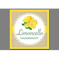 1x Aufkleber Limoncello - Etiketten Sticker selbstgemacht hausgemacht Küche likörflaschen