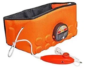 Virtual World 3 in 1 Vibra + Sauna Slim Belt best (color Orange, Free Size)