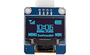 SunFounder 0.96" Inch Blue I2C IIC Serial 128x64 OLED LCD LED SSD1306 Module for Arduino Raspberry Pi Display