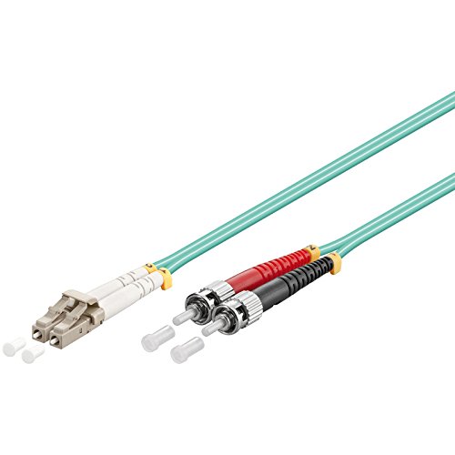 Preisvergleich Produktbild Goobay OM3 Duplex Patchkabel LC / ST 0,5m aqua
