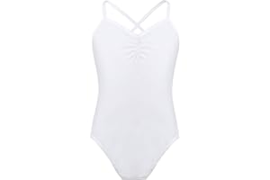 iiniim Enfant Fille Justaucorps de Danse Ballet Classique Combinaison Léotard Gymnastique Sport Yoga Patinage Jumpsuit à Bretelles Performance 3-14 Ans