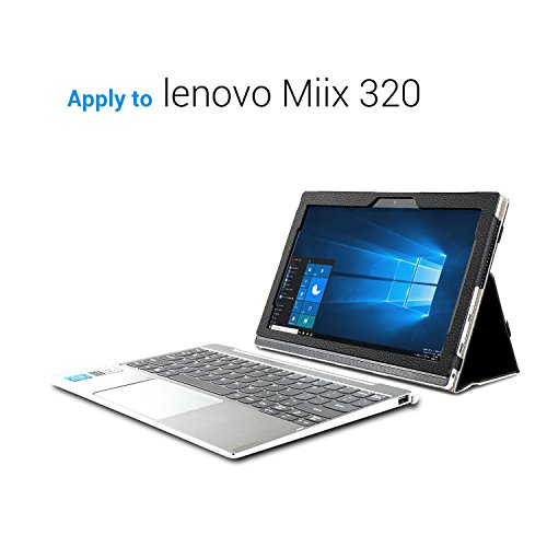Lenovo Miix 320 hülle, IVSO hochwertiges PU Leder Etui hülle Tasche Case – mit Standfunktion, super 360° Anti-Wrestling, ist für Lenovo Miix 320 Tablet-PC perfekt geeignet (Für Lenovo Miix 320, Schwarz) - 6