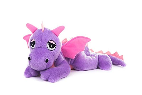Habibi Plush Glücksdrache lila Wärmekissen für die Mikrowelle