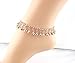 EQLEF® Fashion Rose Gold Planted Diamonds Bells Anklet for Woman
