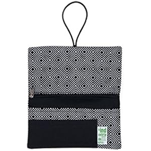 Tabakbeutel mit Fächer für Filter, Papier und Feuerzeug, Rhomben