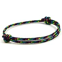 KOMIMAR Surfer Armband DISCO - Bracelet Bangle dezent cool und lässiger Style - Freundschaftsarmband - Strandschmuck - Snowboarder Skater Style - Geburtstagsgeschenk - Party - Feiern - clubing