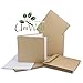 Produktbild 75x Kartenset quadratische Faltkarten + Einlegeblätter mit Umschläge, Recycling-Naturpapier - Naturfarbe braun + Einlegeblätter mit Umschläge, Recycling - Naturfarbe braun