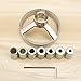 Produktbild Faderr Bohrer, gerader Winkel, selbstzentrierende Dübelvorrichtung, Holzbearbeitungswerkzeug, Bohr-Positionierungs-Kit 5/6/7/8/9/10/12 mm, Wie abgebildet, 9 pcs