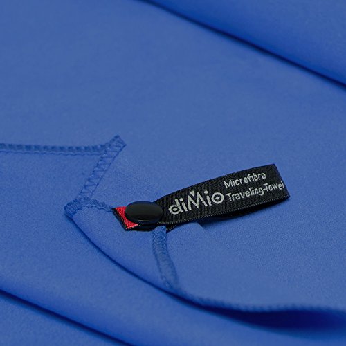 diMio Mikrofaser Reisehandtuch schnelltrocknend – Handtuch mit Tasche (80x180cm, Blau) - 2