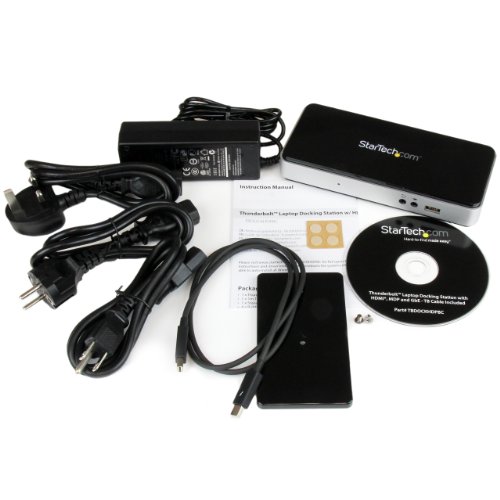 StarTech.com Thunderbolt Dockingstation mit HDMI oder Mini DisplayPort, USB 3.0, Gigabit Ethernet und Thunderbolt Kabel - 6