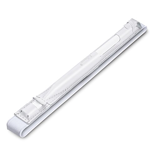 Apple Pencil Halter, Fullmosa® Hochwertige Kunstleder Stifthalter Apple Pencil Hülle Etui mit USB-Adapter-Tasche für iPad Pro 9.7 & iPad Pro 10.5,Weiß