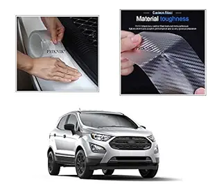 PRIKNIK Car Door Transparent Carbon Fiber Seal Strip Door Edge Guard Bumper Cover Strips Entry Sill Scuff Plate Anti-Scratch (1.9 Inch x 5metre) Compatible with Ford Ecosport