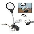 Generic 3. 5X / 12X Helping Hand Magnifier Magnifying with Soldering Stand & LED Light