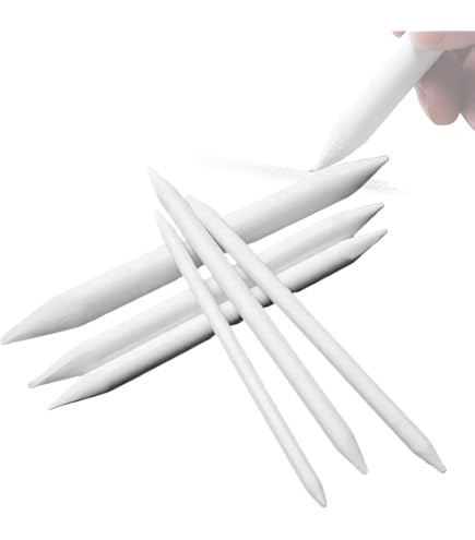 Jeu De 6 Estompes Pour Dessin - Différents Diamètres, Pour Fusain, Pastel Et Techniques Sèches