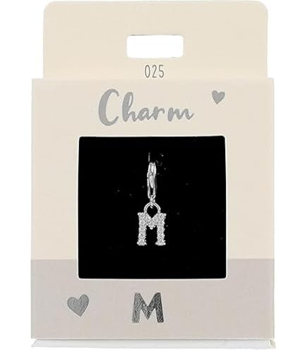 Ciondolo Lettera E Depesche - Placcato Argento Con Pietre - Per Collane E Bracciali - Regalo Elegante - Foto 8