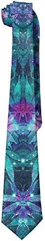 Klsodjee HeartRaves Weed Galaxy Men's Tie Long Necktie Skinny neckwear Silk