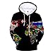 Produktbild Unisex 3D Druck Hoodie Kapuzenpullover Langarm Sweatshirt Kapuzenjacke Mit Taschen Elecenty Hoodies Sweatershirt Tops Runde Krawatte Cap Sweater 3D Map