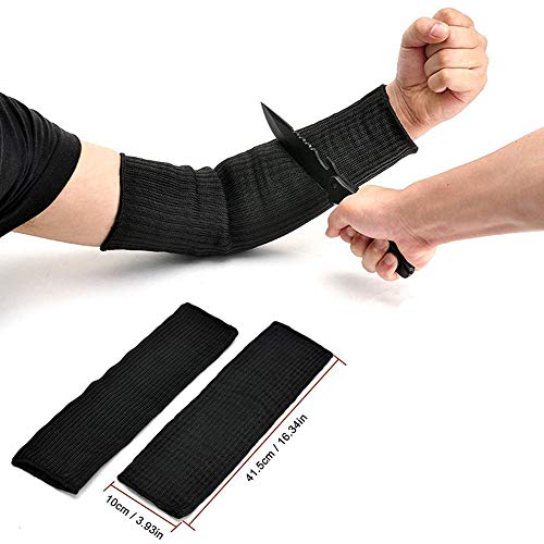 Kinxor nero Kevlar braccio manicotto di protezione anti-taglio Burn materiale impermeabile, anti abrasione sicurezza braccio Guard for Garden Kitchen Farm work (una coppia)