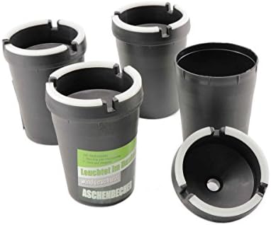 RMB® set of 4 ashtrays for table car, caravan, protected from the wind and glows in the dark.