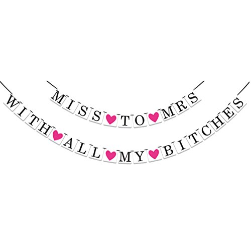 2-in-1 Ms to Mrs Party Banner Jungesellinnenabschied by Sterling James Co.