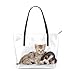 Produktbild Lennel Nette Einkaufstasche Handtasche Schultertasche Für Frauen Mädchen Hunde Katzen Zwei Kätzchen Basset