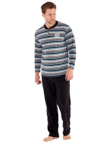 Harvey James -  Pigiama Due Pezzi - Uomo Grey Stripe X-Large