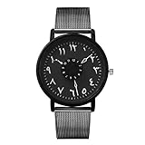 Gaddrt Uhren vansvar beiläufige Quarz-Edelstahl-Band-Neue Bügel-Uhr-analoge Armbanduhr (D)