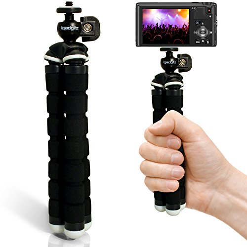 igadgitz Mini Tr  pied de Table Flexible L  ger Petite Taille Universel pour Appareil Photo Reflex Canon PowerShot SD600  SD630  SD640  SD750  SD900  SD 1000 - Noir